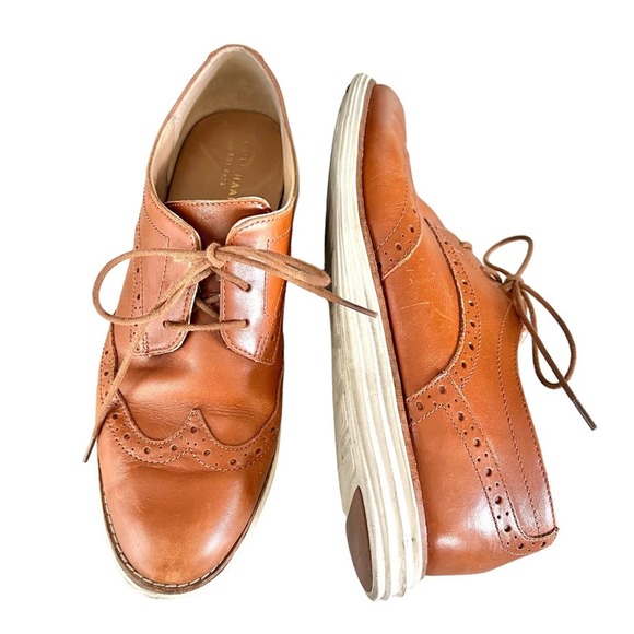 Cole Haan mens wingtip Oxford leather shoes size 8.5B
